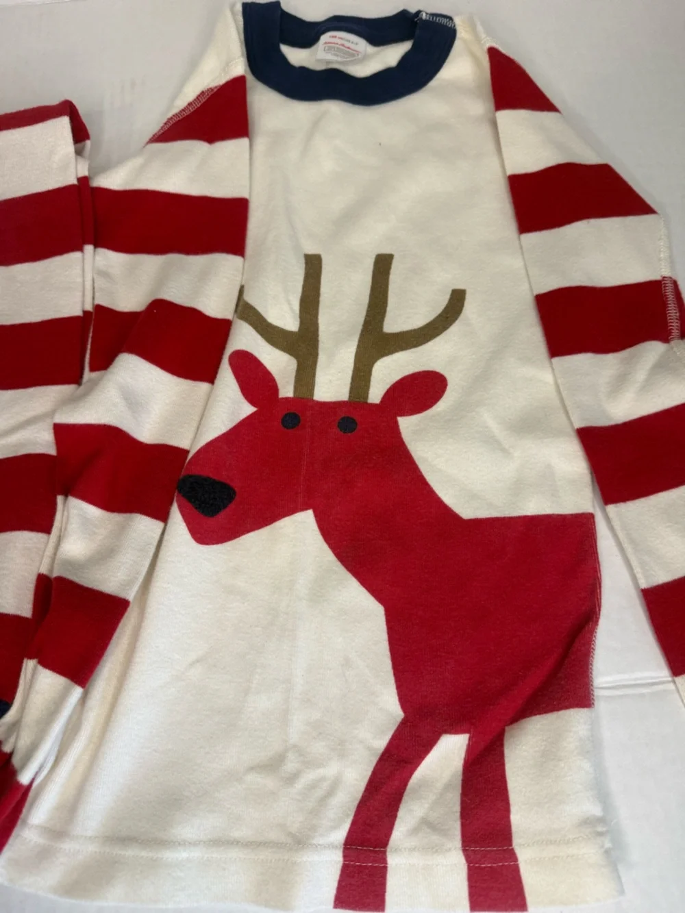 Hanna Andersson Red and Cream‎ Striped Kids Pajama Top